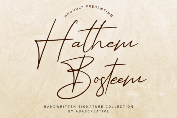 Hathem Bosteem: A Versatile Script Font for Editorial Design