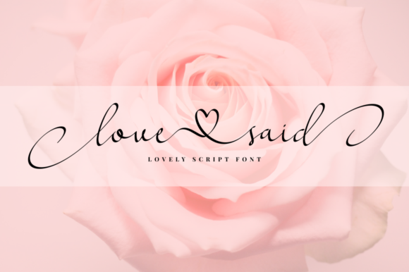Love Said: A Script Font for Editorial Design